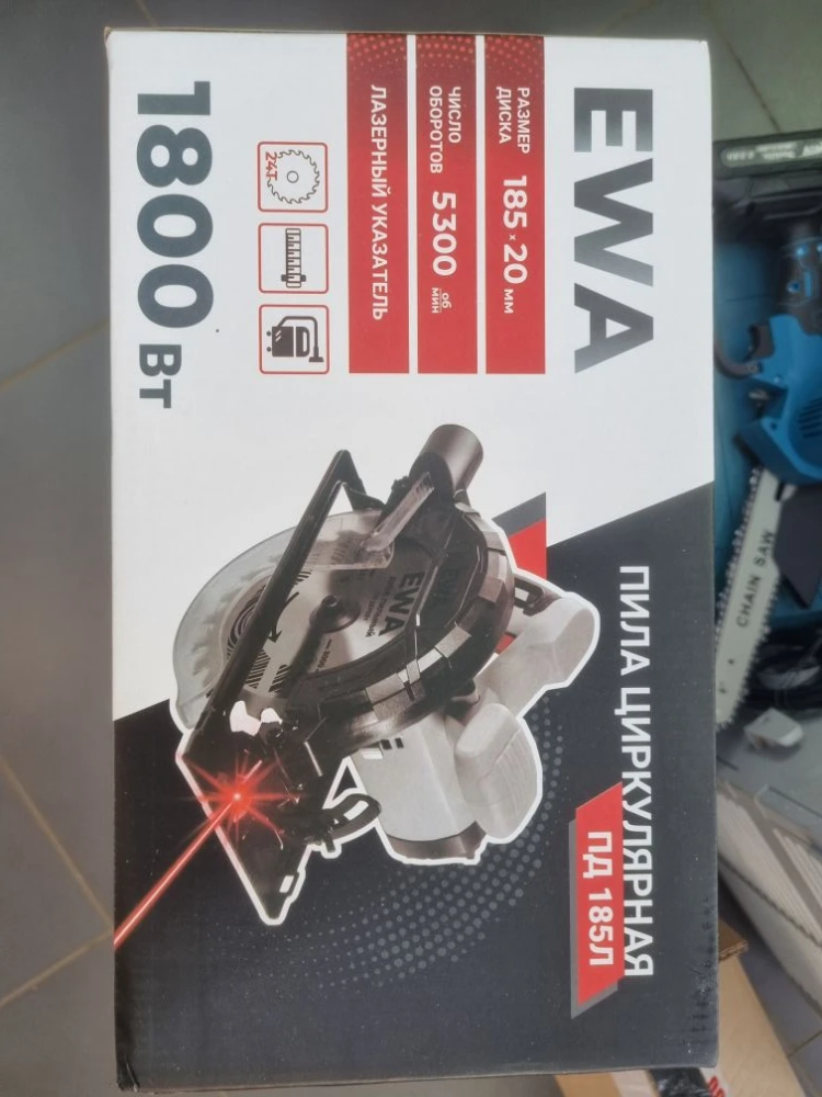 Циркулярная пила  с лазером EWA 1800Вт